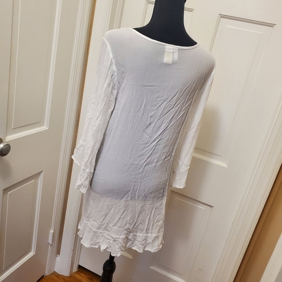 Anne Cole White Flounce Swim Cover Up Size Medium - Picture 3 of 9